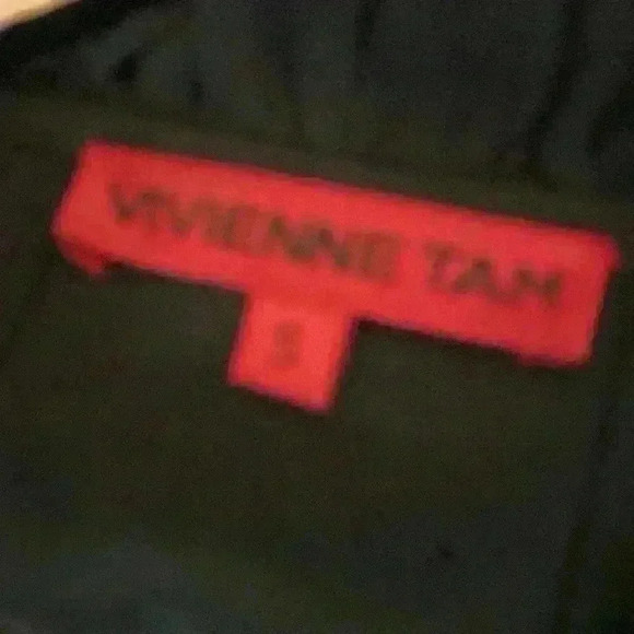 Vivienne Tam Regencycore Silk Blend Black Velvet Appliqué Tie Waist Top Size S - Picture 10 of 15